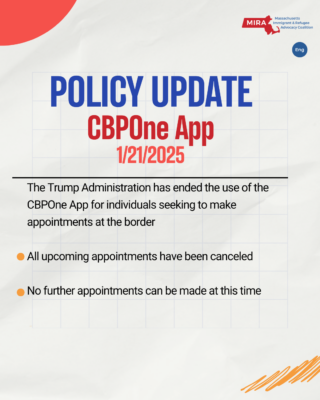 Policy update
CBPOne App
1/21/2025