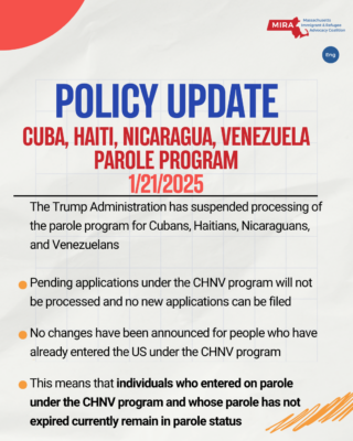 Policy Update CHNV Parole program