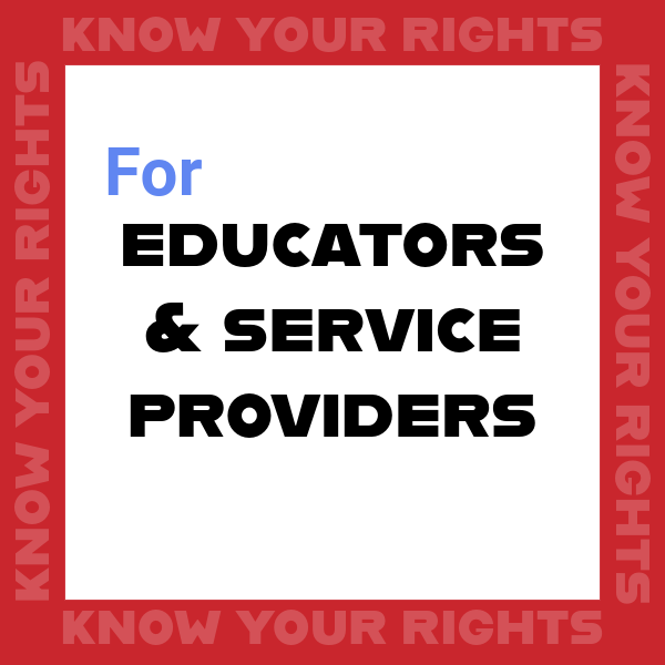 For educators and service providers