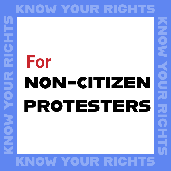 For non-citizen protesters