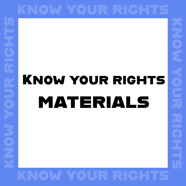 Know Your Rights Materials link button image