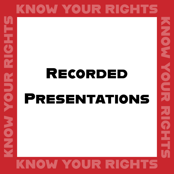 Recorded Presentations link button image