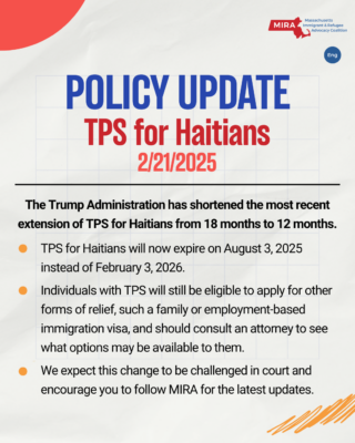 Policy update
TPS for Haitians
2/21/2025