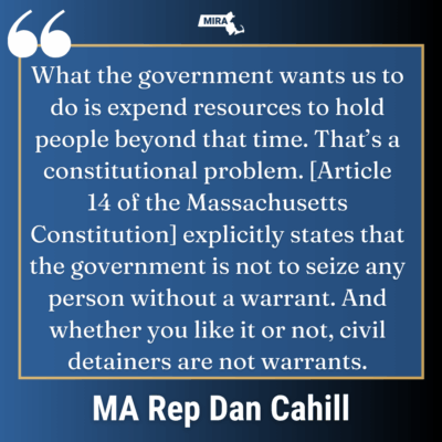 Quote from Rep Dan Cahill