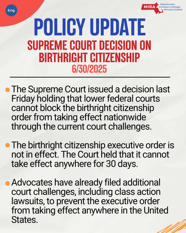 Policy Update - 6/30/2025 Supreme Court Decision on Birthright ...
