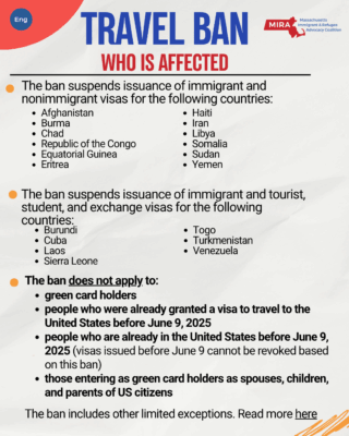 Travel Ban: Who Is Affected - click for pdf version