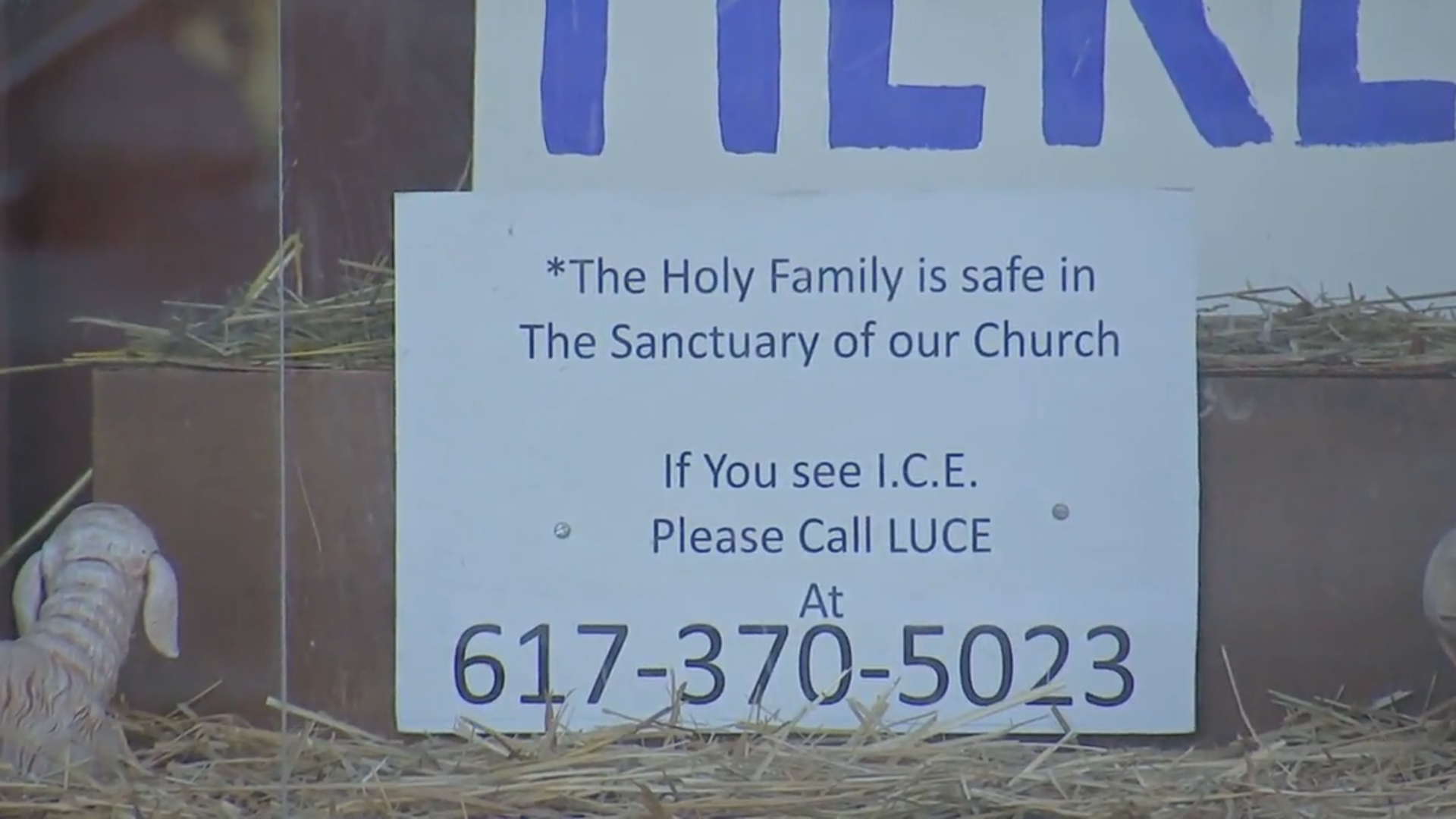 The Holy Family is safe in the Sanctuary of our Church If you see ICE please call LUCE at 6173705023